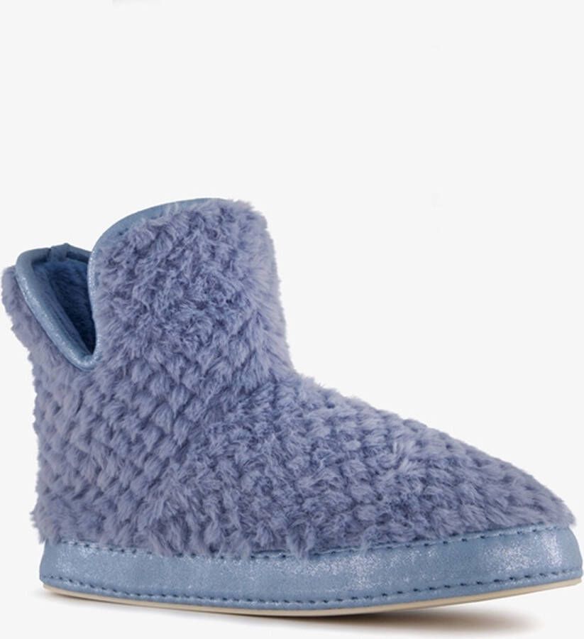 Thu!s gevoerde dames teddy sloffen blauw Pantoffels