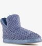 Thu!s gevoerde dames teddy sloffen blauw Pantoffels - Thumbnail 1