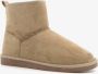 Thu!s hoge gevoerde dames pantoffels taupe Beige Sloffen - Thumbnail 1