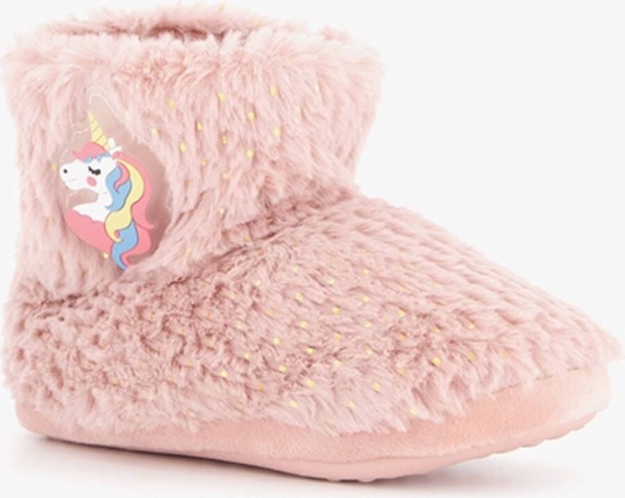 Thu!s hoge kinder pantoffels met unicorn Roze Maat Sloffen34