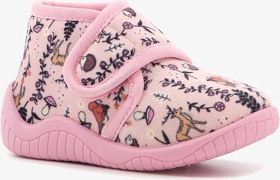 Thu!s kinder pantoffels met herfst print roze Sloffen