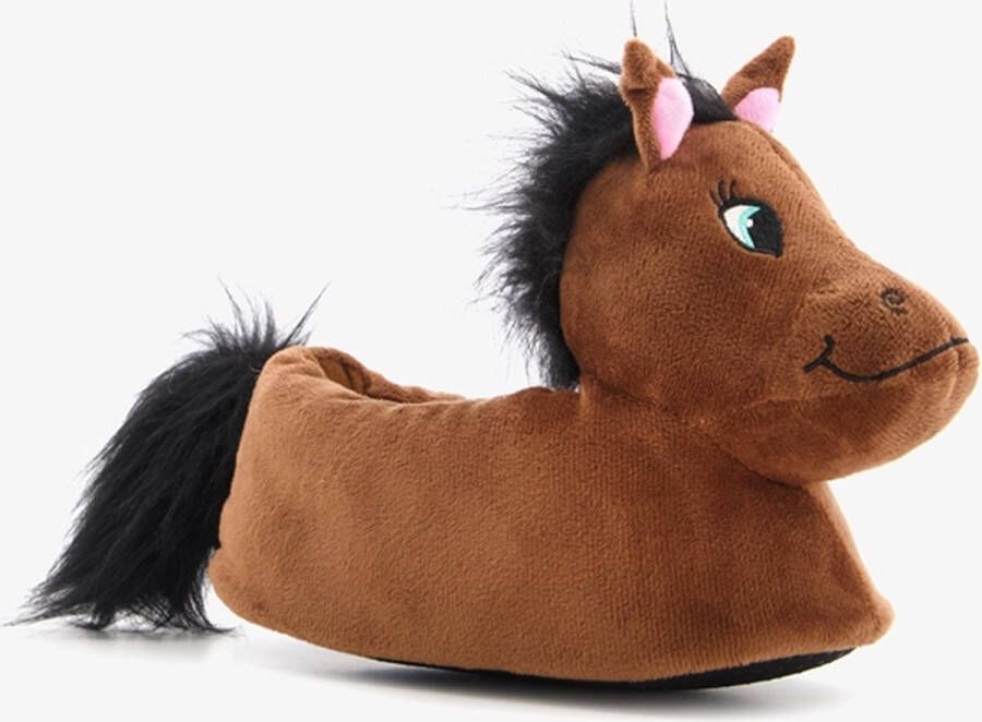 Thu!s kinder pantoffels paard Bruin Maat Sloffen34 35