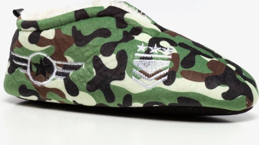 Thu!s kinder sloffen met camouflage print Groen Maat Pantoffels28 - Foto 1