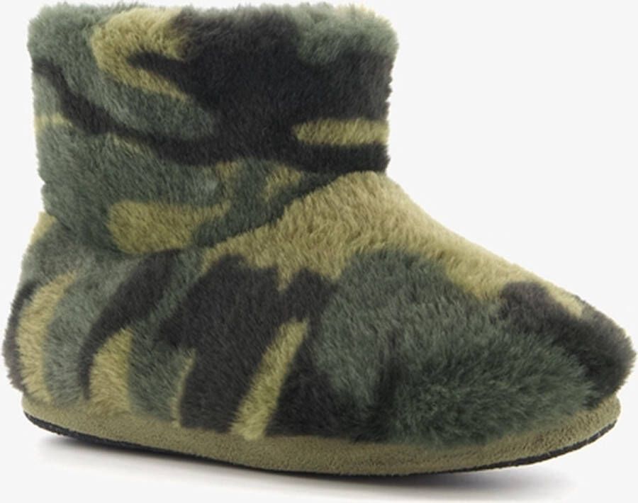 Thu!s kinder sloffen met camouflage print Groen Pantoffels