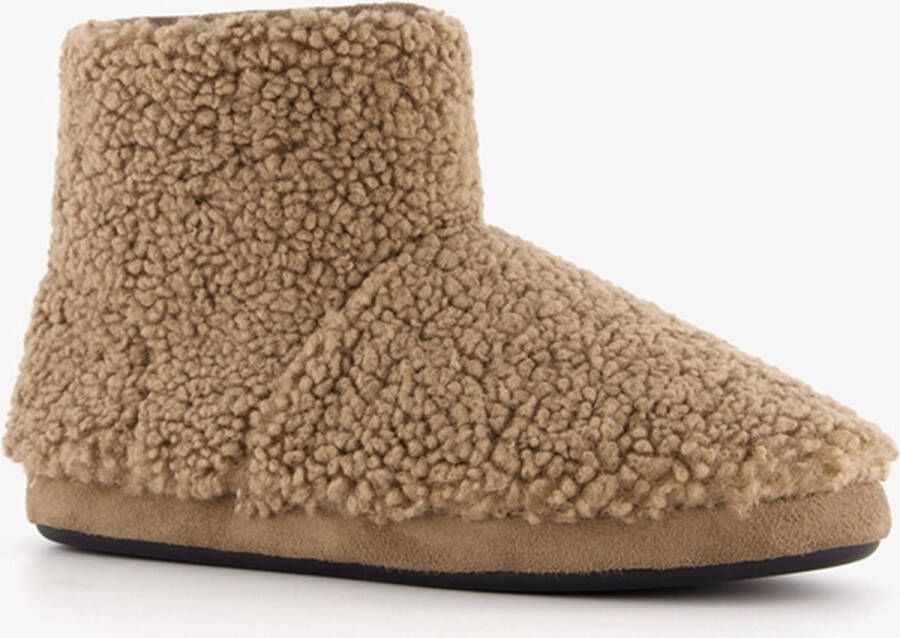 Thu!s teddy heren pantoffels beige Sloffen