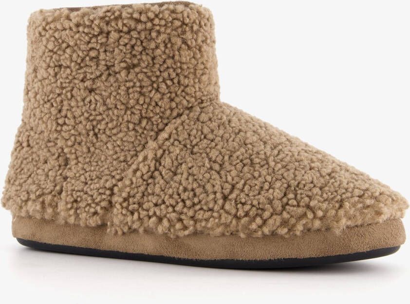 Thu!s teddy heren pantoffels beige Sloffen