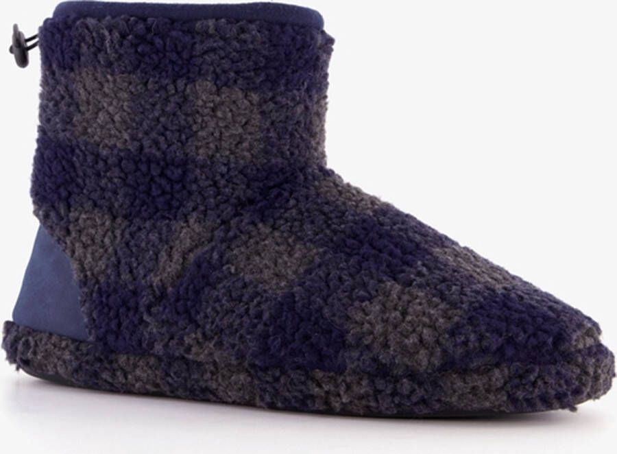 Thu!s teddy heren pantoffels blauw Sloffen