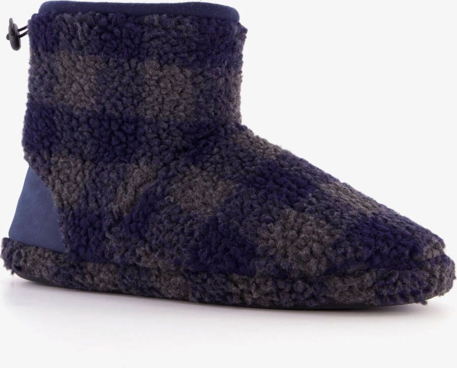 Thu!s teddy heren pantoffels blauw Sloffen