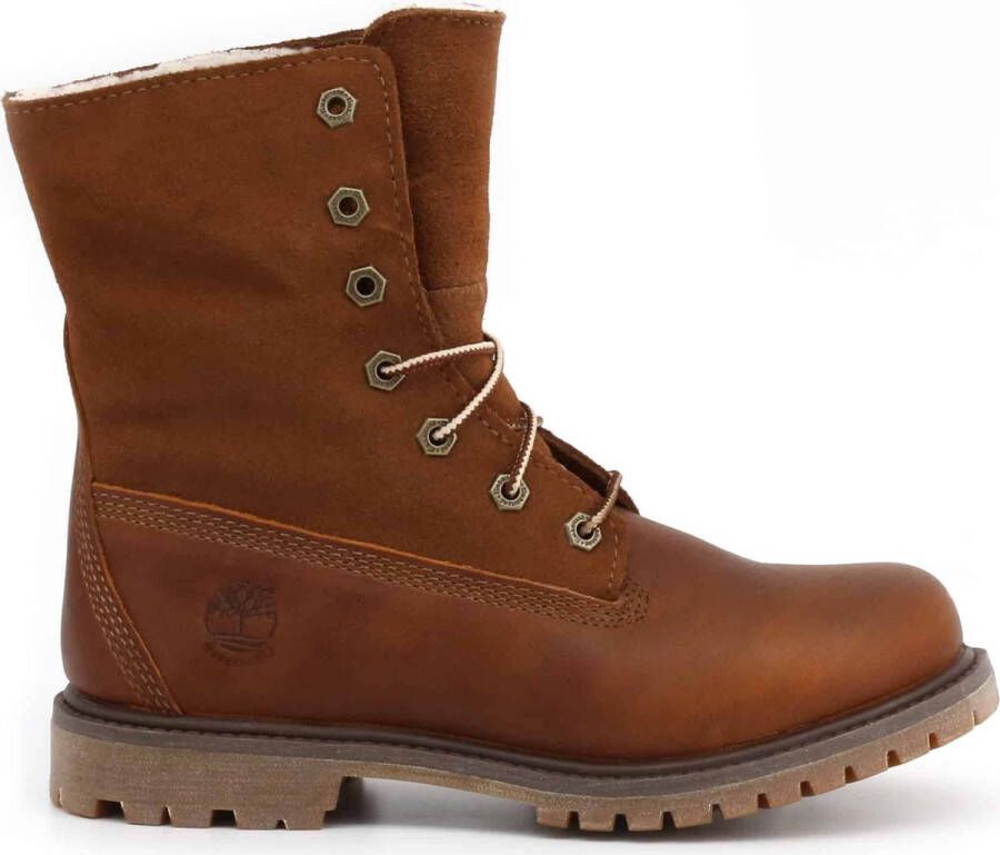 Timberland Authentics Teddy Fleece Veterboots Laarzen Met Veters Dames Bruin +