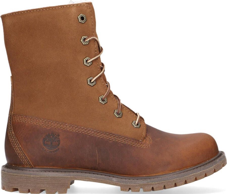 Timberland Authentics Teddy Fleece Veterboots Laarzen Met Veters Dames Bruin +