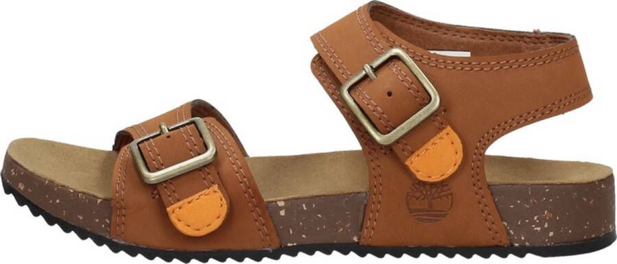 Timberland Castle Island 2 Strap Kindersandalen Bruin Jongen