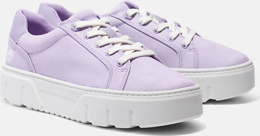 Timberland LAUREL COURT LOW LACE UP SNEAKER LIGHT PURPLE CANVAS