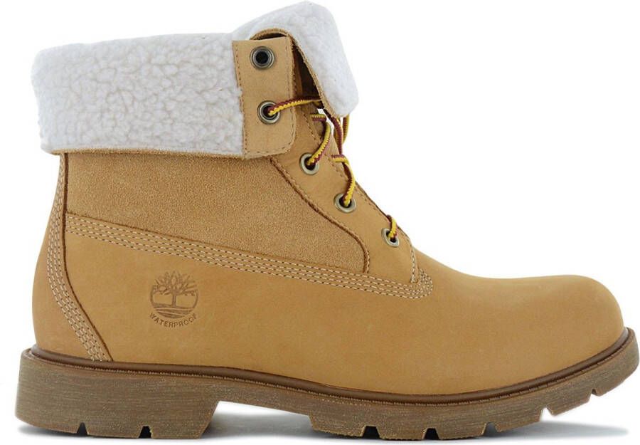 Timberland Linden Woods WP Fleece Fold Down Dames Winter Laarzen Boots Schoenen Gevoerd Leer Wheat TB0A1KG