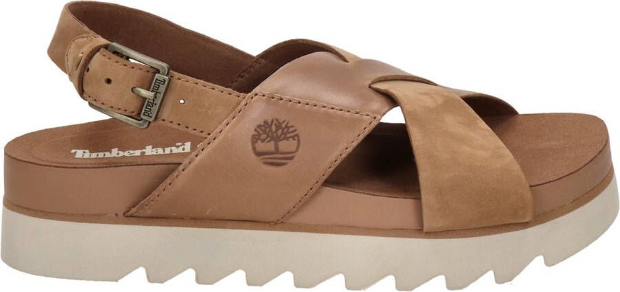 Timberland Santa Monica Sunrise Crossband Sandalen Dames Bruin