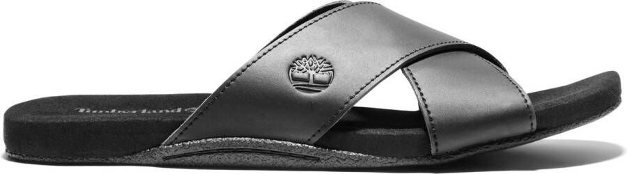 Timberland Seaton Bay Cross Strap Slide Heren Slippers Jet Black Maat