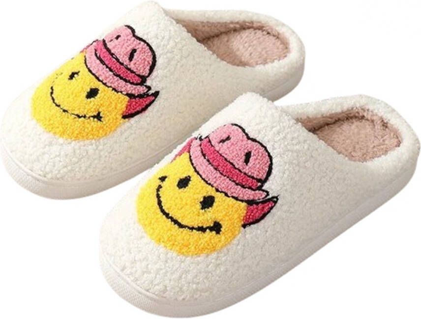 TippyToes Smiley Slippers Comfortabele en Warme Huispantoffels Anti-Slip Unisex Cow