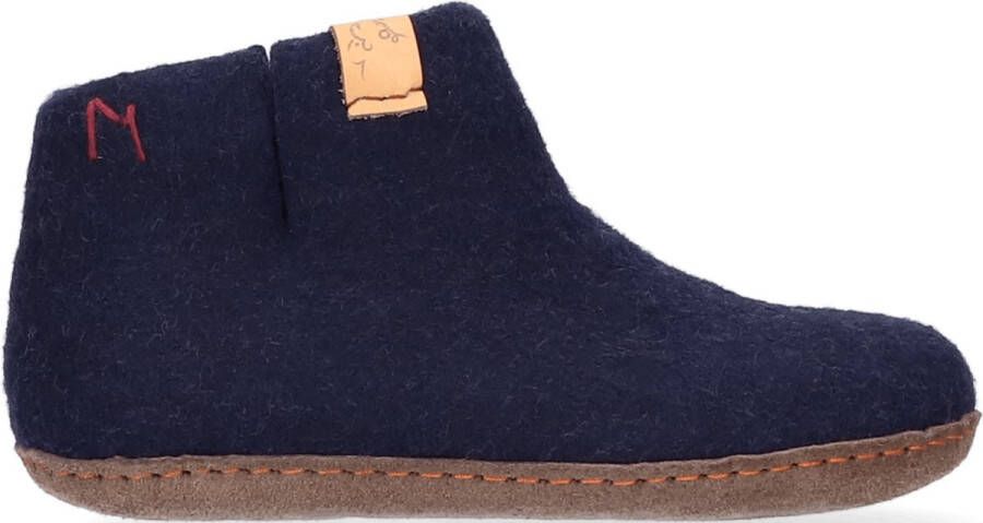 Tofvel Luna Kids Wolvilt Sloffen Navy Blue