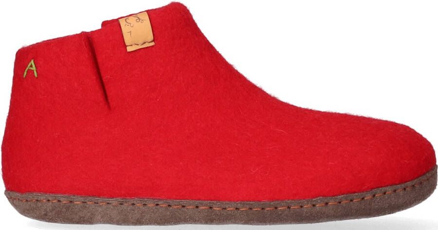 Tofvel Mula pantoffels rood uni (s) (TF1000-03)