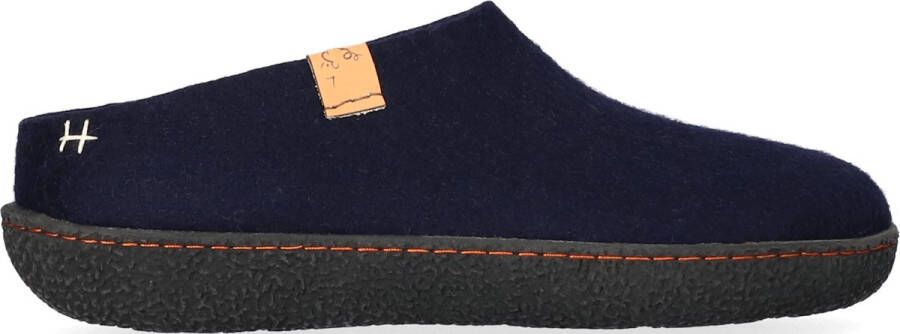 Tofvel Slipa Wolvilt Instap Pantoffels Navy Blue