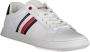 Tommy Hilfiger Essential Leather Cupsohle Heren Sneakers Schoenen Leer Wit FM0FM04921-YBS - Thumbnail 6