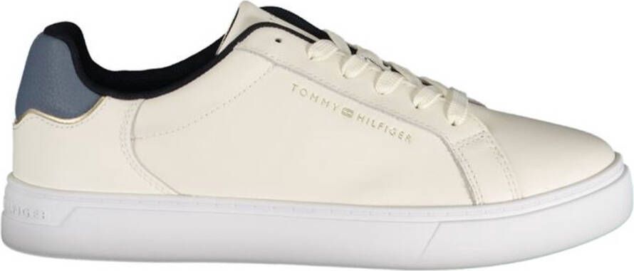 Tommy Hilfiger Sportieve Beige Sneakers met Blauwe Details Beige Dames