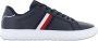 Tommy Hilfiger Corporate Leather Cup Stripes Heren Sneakers Schoenen Blauw FM0FM04732DW5 - Thumbnail 4