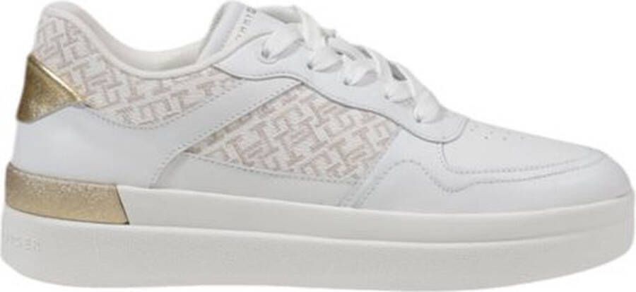 Tommy Hilfiger Leren Dames Sneakers Lente Zomer Collectie Beige Dames