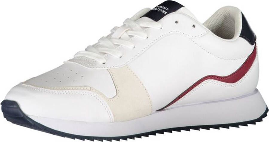 Tommy Hilfiger Witte polyester sneakers met veters White Heren