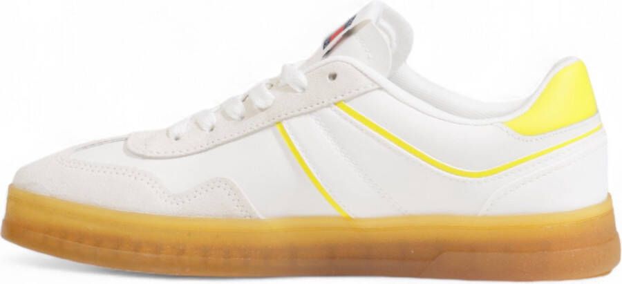 TOMMY JEANS Plateausneakers TJW COURT SNEAKER vrijetijdsschoen lage schoen veterschoen met contrast-details