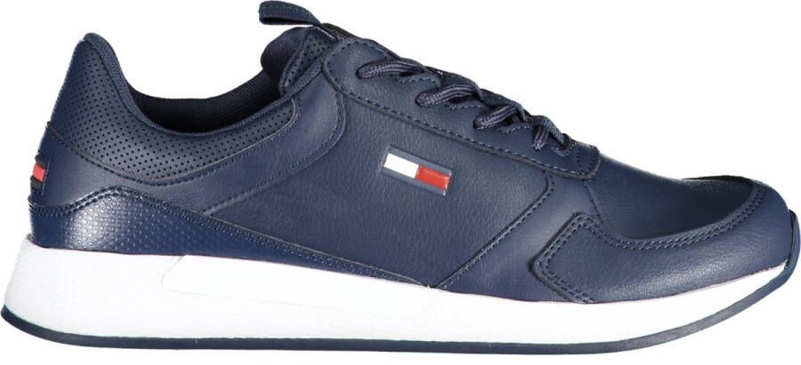 Tommy Hilfiger Blauwe Sportieve Veterschoenen met Contrastdetails Blue Heren