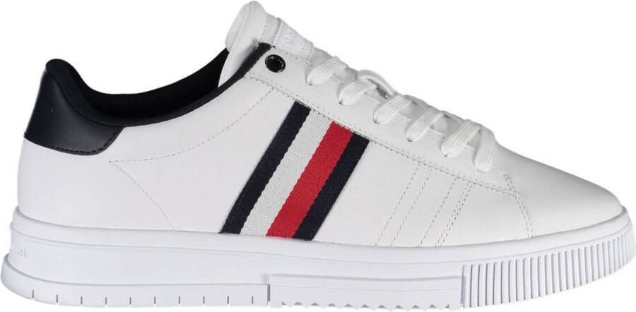 Tommy Hilfiger Witte Leren Supercup Sneakers voor Heren Wit Heren