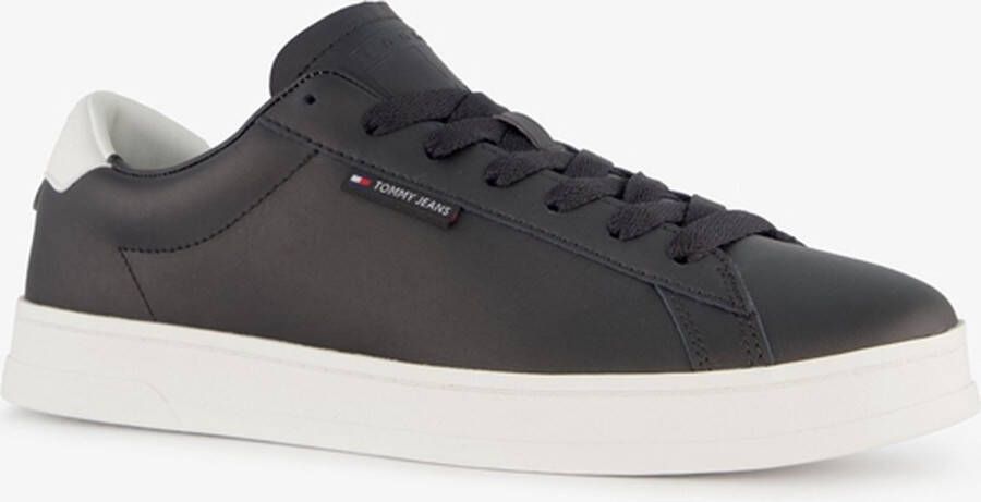 TOMMY JEANS Sneakers TJM LEATHER LOW CUPSOLE met label vrijetijdsschoen halfhoge schoen veterschoen