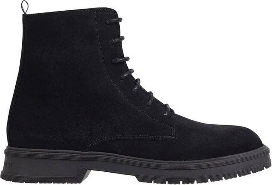 Tommy Hilfiger Heren Veterschoenen Veterboot Suede Zwart