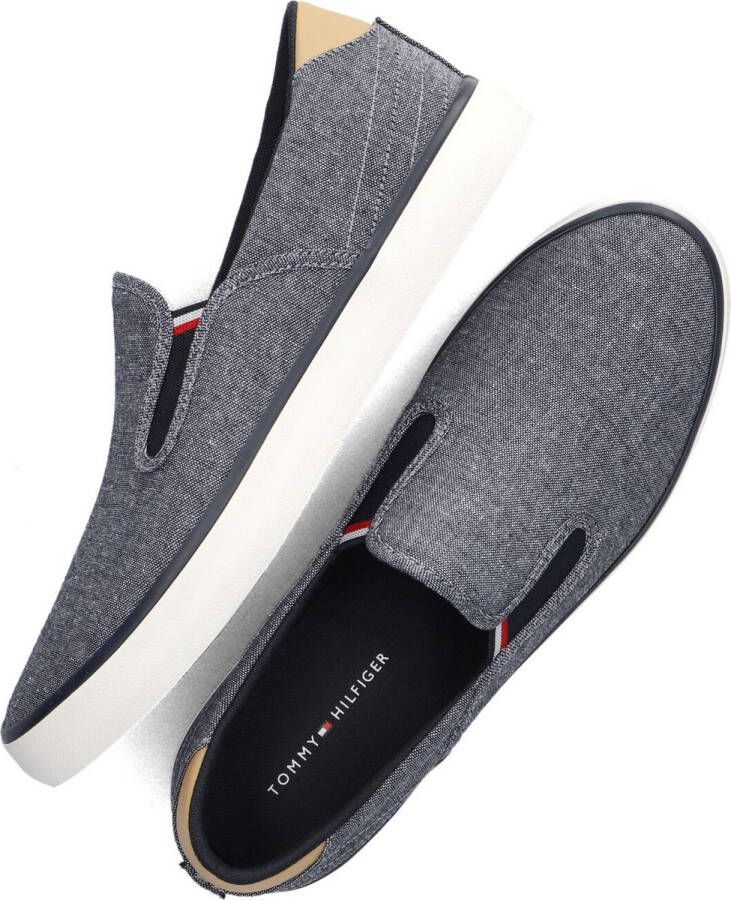 Tommy Hilfiger Instappers TH HI VULC LOW SLIPON CHAMBRAY Slip-on sneaker vrijetijdsschoen met praktische stretchinzetten - Foto 2