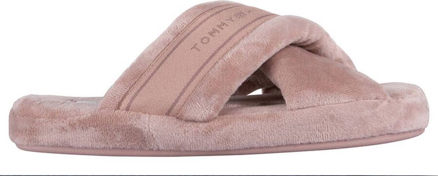 Tommy Hilfiger Huisschoenen met gekruiste riempjes model 'COMFY HOME SLIPPER'