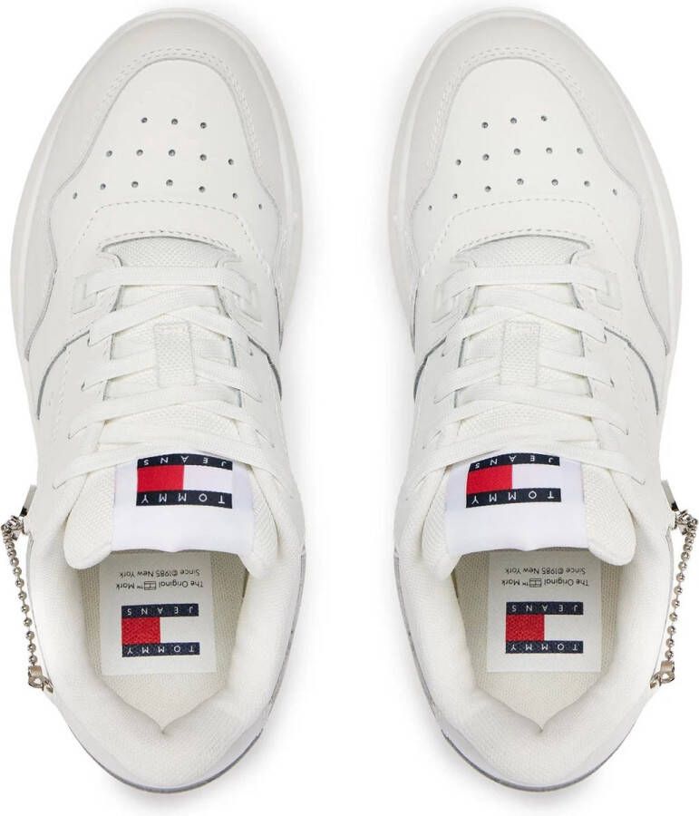 Tommy Hilfiger Leren Plateausneakers Met Veters