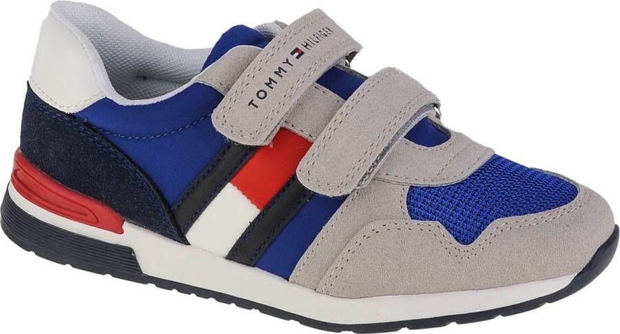 Tommy Hilfiger Low Cut Velcro Sneaker T1B4-32236-1040X602 voor een jongen Grijs Sneakers