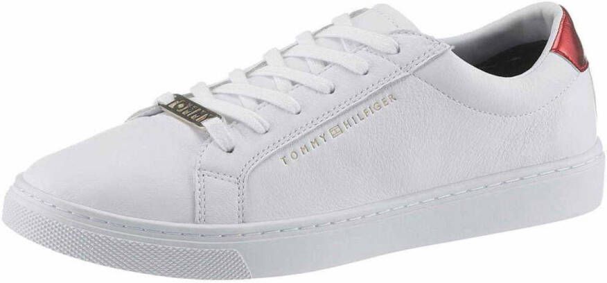 Tommy Hilfiger Metallic Back Lace-up Sneakers Wit Vrouw