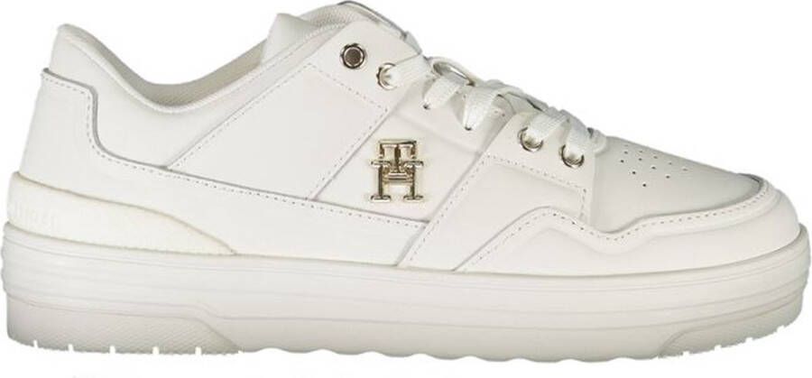 Tommy Hilfiger Polyester Vetersneaker Met Contrasterende Details En Logo