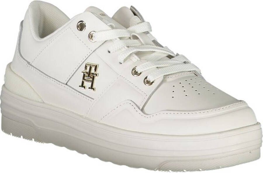 Tommy Hilfiger Polyester Vetersneaker Met Contrasterende Details En Logo