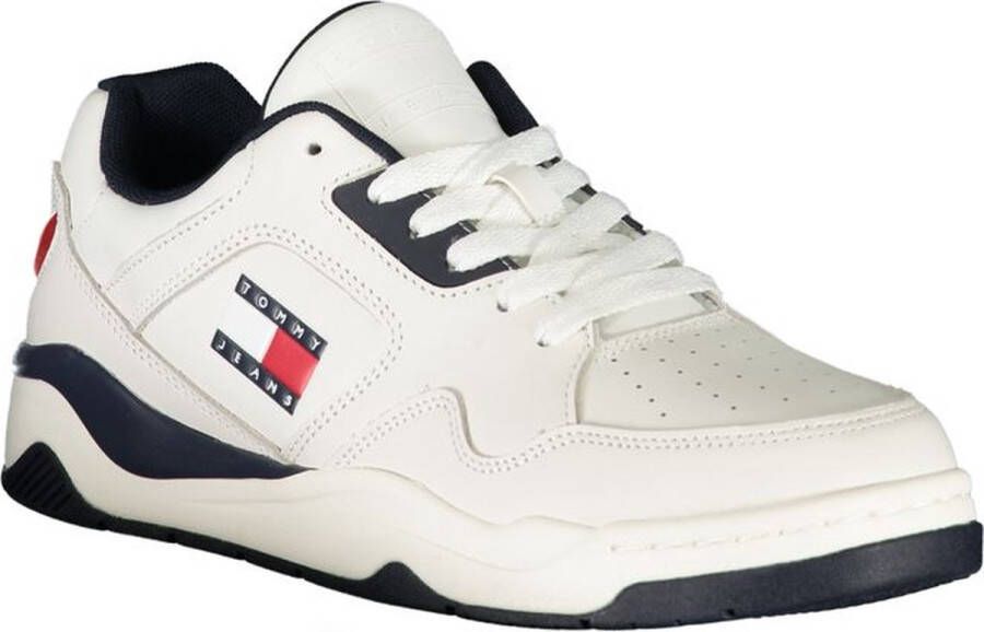 Tommy Hilfiger Polyester Vetersneaker Met Contrasterende Details En Logoprint