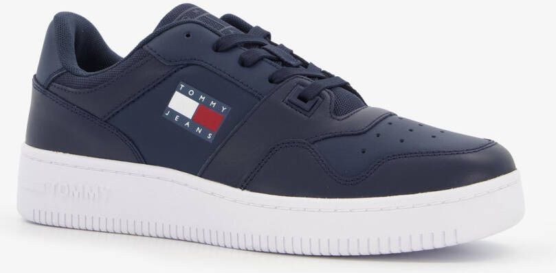 Tommy Hilfiger Retro Basket leren heren sneakers Blauw Echt leer Uitneembare zool