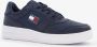 Tommy Hilfiger Retro Basket leren heren sneakers Blauw Uitneembare zool - Thumbnail 1