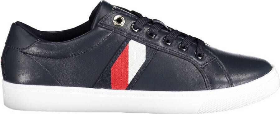 Tommy Hilfiger Sneakers CORPORATE TOMMY CUPSOLE met zijstrepen vrijetijdsschoen halfhoge schoen veterschoen