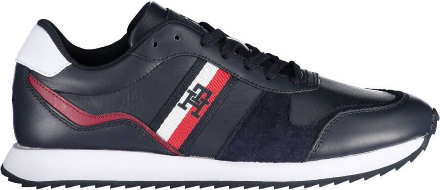 Tommy Hilfiger Blauwe Sneakers met Witte Zool Multicolor Heren