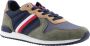 Tommy Hilfiger Groene Polyester Sneaker met Contrasterende Details Groen Heren - Thumbnail 1