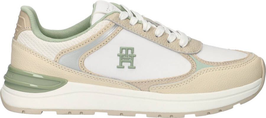 Tommy Hilfiger Sport Tommy Hilfiger Casual Fashion Runner dames sneaker Wit Groen