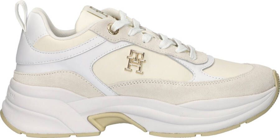 Tommy Hilfiger Sport Tommy Hilfiger Chunky Femine Runner dames sneaker Beige wit