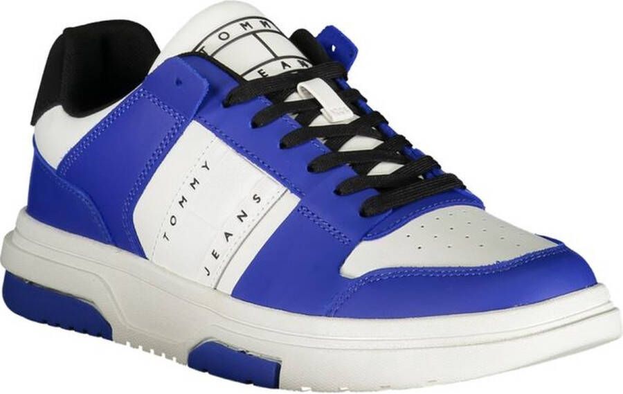 Tommy Hilfiger Blauwe Sportieve Veterschoenen met Contrastdetails en Logoprint Blue Heren