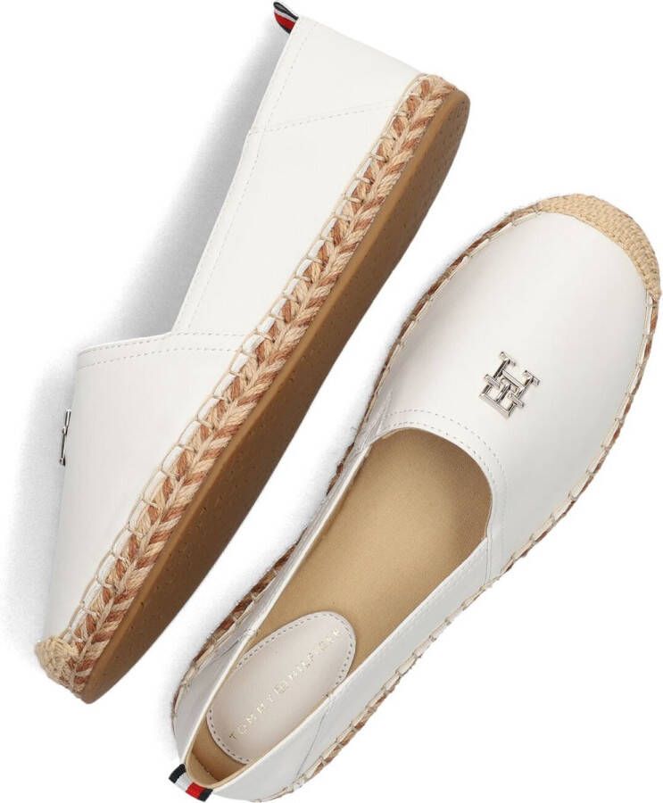 Tommy Hilfiger Th Flat Espadrille Espadrilles Dames Wit